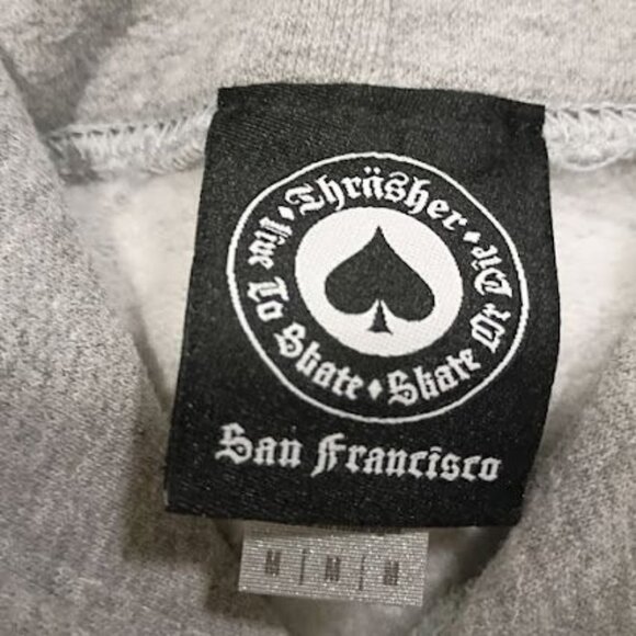 Thrasher Skateboard Magazine Gray Hoodie M Cotton/Poly Blend - Picture 6 of 8